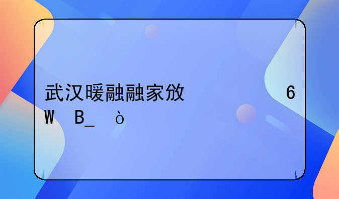 武漢暖融融家政派單嗎？