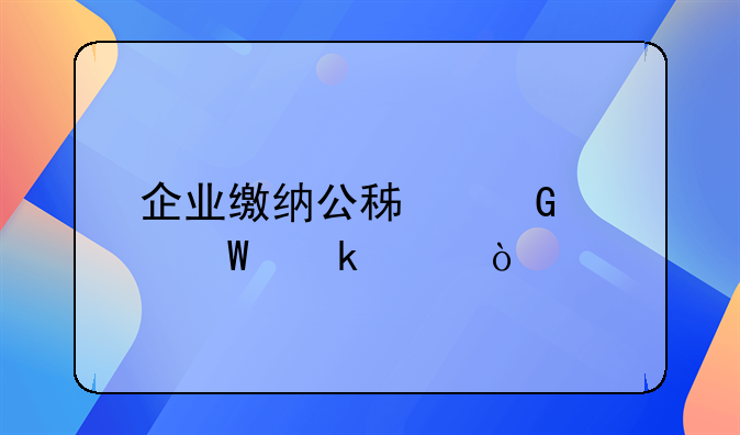 企業(yè)繳納公積金如何做賬？