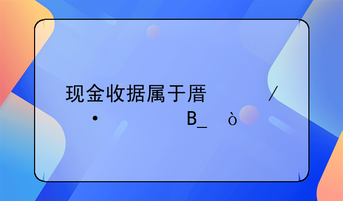 現(xiàn)金收據(jù)屬于原始憑證嗎？