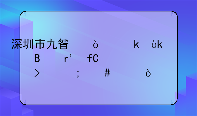 深圳市九星企業(yè)會(huì)計(jì)代理有限公司怎么樣？