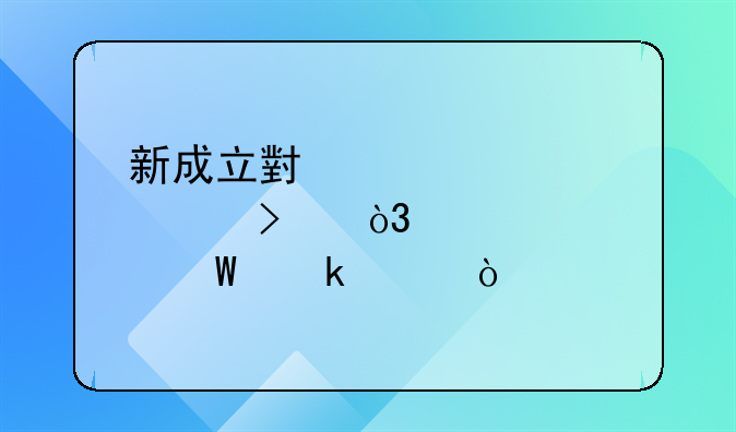 新成立小規(guī)模公司，要如何做賬？