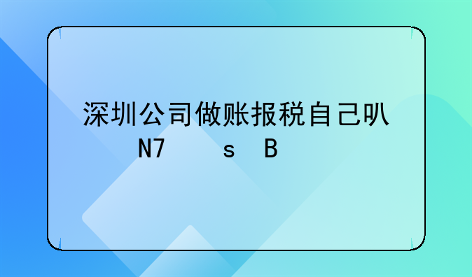 深圳公司做賬報(bào)稅自己可以操作嗎